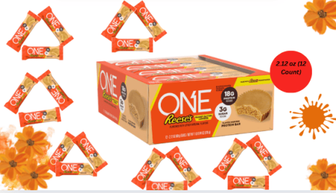 ONE REESE'S Peanut Butter Lovers Flavored Protein Bars, 2.12 oz (12 Count)