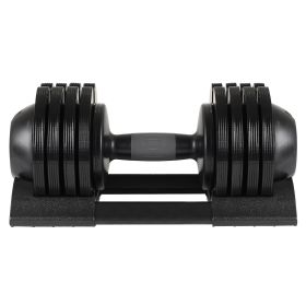52LBS  Adjustable Dumbbell Steel And Plastic (Option: Black)