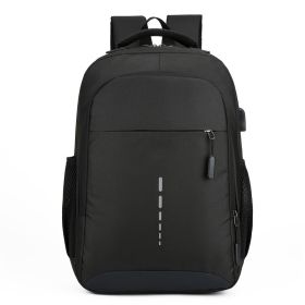 Oxford Cloth Backpack Casual Versatile Large Capacity Laptop Bag Daily Commuting Trend Backpack (Option: Black)
