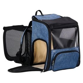 Pet Carrier Backpack, Expandable Cat Dog Carrier With Back Extension, Breathable Mesh Travel Backpack For Small Dogs Cats, Soft-Sided Pet Backpac (Option: As picture)