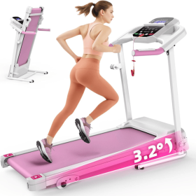 Compact Folding Treadmill For Home - 2.5HP Quiet Brushless Motor, 3-Level Incline (Option: 1style)