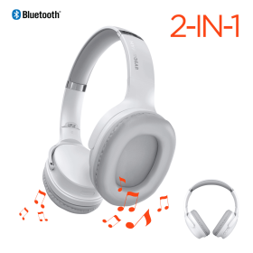 HyperGear Flip 2-in-1 Headphones Plus Speaker (Color: White)